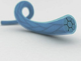 ФТОРЛИН - нить капроновая (полиамидная), крученая, с фторкаучуковым покрытием, окрашенная, метрического размера 3,5 (0 колющая 1/2 40мм 75см синяя)